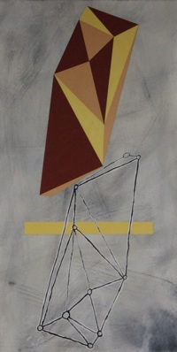 Acrylic on canvas over panel, 17.5x34", ©2011
